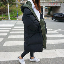 Load image into Gallery viewer, Autumn Winter Jacket Women Parka Warm Thick Long Down Cotton Coat Female Loose Oversize Hooded Women Winter Coat Outerwear Q1933