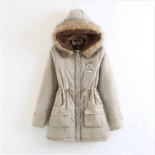 Load image into Gallery viewer, Winter women coat 2019 Women's Parka Casual Outwear Military Hooded fur Coat Down Jackets Winter Coat for Female CC001
