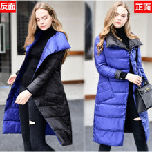 Load image into Gallery viewer, 2020 Women Winter Coat Stand Collar White Duck Down Inner Women Light Long Jacket Coat Women Coat Casaco Feminino Parkas