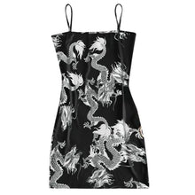 Load image into Gallery viewer, 2020 New Summer Women Dragon Pattern Sleeveless Split Hip Slender Slim Fit Sexy Print Dress сарафаны женские летние motel rocks