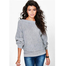 Load image into Gallery viewer, Women Casual Loose Sweaters Autumn Winter Long Batwing Sleeve Solid Color Pullovers Woman Thin Sweater Jumper For Lady