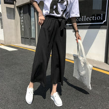 Load image into Gallery viewer, 2020 Women Casual Loose Wide Leg Pant Womens Elegant Fashion Preppy Style Trousers Female Pure Color Females New Palazzo Pants