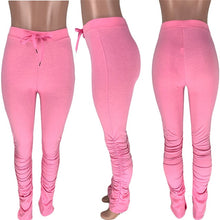 Load image into Gallery viewer, stacked leggings joggers stacked sweatpants women ruched pants legging jogging femme stacked pants women sweat pants trousers