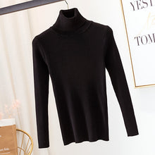 Load image into Gallery viewer, 2020 Autumn Winter Knitted Sweater Pullovers Turtleneck Sweater for Women Long Sleeve White Black Soft Female Jumper Clothing