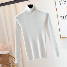 Load image into Gallery viewer, 2020 Autumn Winter Knitted Sweater Pullovers Turtleneck Sweater for Women Long Sleeve White Black Soft Female Jumper Clothing