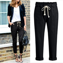 Load image into Gallery viewer, Women Casual Pants Summer New Fitness Long Pants Female Leisure Soft Trousers for Women Drawstring Solid Color