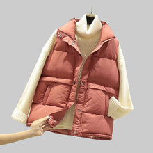 Load image into Gallery viewer, 2020 Women Sleeveless Vest Winter Warm Plus Size 2XL Down Cotton Padded Jacket Female Veats Mandarin Collar Sleeveless Waistcoat