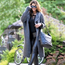 Load image into Gallery viewer, Women's Sweaters Winter 2020 Fashionable Casual Loose Sweater Female Autumn Cardigans Single Breasted Puff Hooded Coat Plus Size