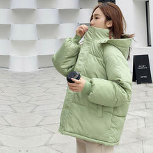 Load image into Gallery viewer, Fashion Short Winter Jacket Women Casual Warm Solid Hooded Parka Coat Office Lady 2020 New