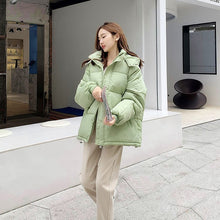 Load image into Gallery viewer, Fashion Short Winter Jacket Women Casual Warm Solid Hooded Parka Coat Office Lady 2020 New