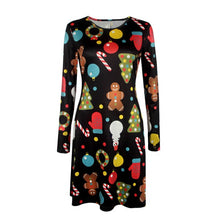 Load image into Gallery viewer, Large Sizes 2020 New Autumn Women Casual Long Sleeve Cute Christmas Tree Snowman Dresses Loose Plus Size Dress Vestidos 4XL 5XL