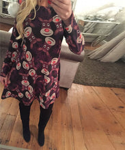 Load image into Gallery viewer, Large Sizes 2020 New Autumn Women Casual Long Sleeve Cute Christmas Tree Snowman Dresses Loose Plus Size Dress Vestidos 4XL 5XL