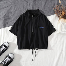 Load image into Gallery viewer, Women's Cargo Pants Buckle Ribbon Pocket Jogger Elastic Waist High Streetwear Harajuku Pant Chain Females Two Piece Pants