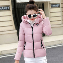 Load image into Gallery viewer, 2020 New Winter Parkas Women Jacket Hooded Thick Warm Short Jacket Cotton Padded Parka Basic Coat Female Outerwear Plus Size 5XL