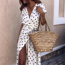 Load image into Gallery viewer, Women Dress Summer 2020 Casual Sleeveless Halter Solid Beach Long Dress Round Neck Sling Fashion Beach Clothes Plus Size 5XL