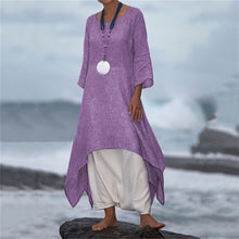 Load image into Gallery viewer, Women Dress Summer 2020 Casual Sleeveless Halter Solid Beach Long Dress Round Neck Sling Fashion Beach Clothes Plus Size 5XL