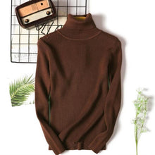 Load image into Gallery viewer, Winter autumn turtleneck Black Sweater Women Skinny Elastic Knitted Soft Pullover Sweater female Full korean fashion Pullovers