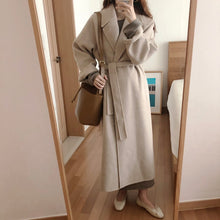 Load image into Gallery viewer, Women Korean Winter Long Overcoat Outwear Coat Loose Plus Size Cardigans Full Sleeve Manteau Femme Hiver Elegant