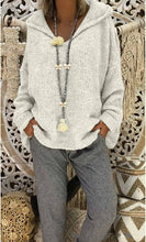 Load image into Gallery viewer, Women Sweater Casual Fashionable Loose Hooded Knitted Sweater Pullovers Ten Solid Color Womens Coats