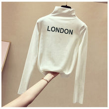 Load image into Gallery viewer, Women's Sweaters Turtleneck 2020 Autumn Winter Tops Sweater Lady Black White Thin Pullover Jumper Knitted Sweater Pull Femme New