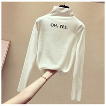 Load image into Gallery viewer, Women's Sweaters Turtleneck 2020 Autumn Winter Tops Sweater Lady Black White Thin Pullover Jumper Knitted Sweater Pull Femme New