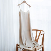 Load image into Gallery viewer, High Quality Women's Dress Summer Spaghetti Satin Long Woman Dress Very Soft Smooth Plus Size S-4XL M30262