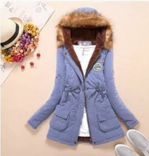 Load image into Gallery viewer, Winter women coat 2019 Women&#39;s Parka Casual Outwear Military Hooded fur Coat Down Jackets Winter Coat for Female CC001
