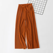 Load image into Gallery viewer, 2019 new wide leg pants Korean version of the wild nine pants loose wide leg pants female summer sense high waist pants
