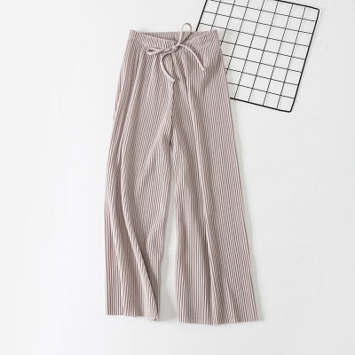 2019 new wide leg pants Korean version of the wild nine pants loose wide leg pants female summer sense high waist pants