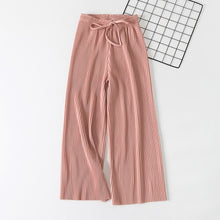 Load image into Gallery viewer, 2019 new wide leg pants Korean version of the wild nine pants loose wide leg pants female summer sense high waist pants
