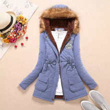 Load image into Gallery viewer, new winter women jacket medium-long thicken plus size 4XL outwear hooded wadded coat slim parka cotton-padded jacket overcoat
