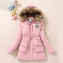 Load image into Gallery viewer, new winter women jacket medium-long thicken plus size 4XL outwear hooded wadded coat slim parka cotton-padded jacket overcoat
