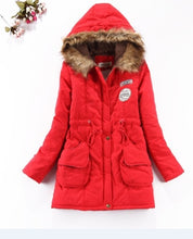 Load image into Gallery viewer, new winter women jacket medium-long thicken plus size 4XL outwear hooded wadded coat slim parka cotton-padded jacket overcoat
