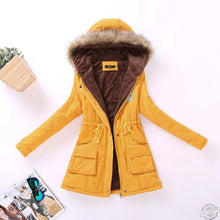 Load image into Gallery viewer, new winter women jacket medium-long thicken plus size 4XL outwear hooded wadded coat slim parka cotton-padded jacket overcoat
