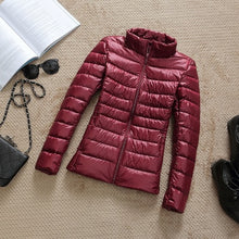 Load image into Gallery viewer, 2019 New Brand 90% White Duck Down Jacket Women Autumn Winter Warm Coat Lady Ultralight Duck Down Jacket Female Windproof Parka
