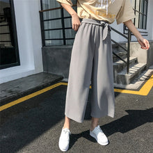 Load image into Gallery viewer, 2020 Women Casual Loose Wide Leg Pant Womens Elegant Fashion Preppy Style Trousers Female Pure Color Females New Palazzo Pants
