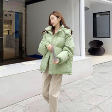 Load image into Gallery viewer, Fashion Short Winter Jacket Women Casual Warm Solid Hooded Parka Coat Office Lady 2020 New
