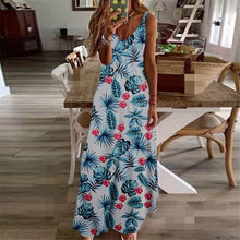 Load image into Gallery viewer, Women Dress Summer 2020 Casual Sleeveless Halter Solid Beach Long Dress Round Neck Sling Fashion Beach Clothes Plus Size 5XL
