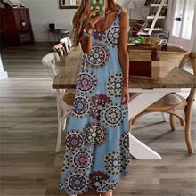 Load image into Gallery viewer, Women Dress Summer 2020 Casual Sleeveless Halter Solid Beach Long Dress Round Neck Sling Fashion Beach Clothes Plus Size 5XL
