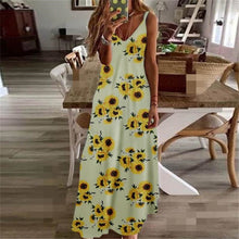 Load image into Gallery viewer, Women Dress Summer 2020 Casual Sleeveless Halter Solid Beach Long Dress Round Neck Sling Fashion Beach Clothes Plus Size 5XL
