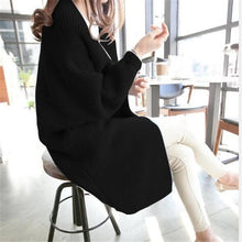 Load image into Gallery viewer, Women&#39;s Sweaters Winter 2020 Fashionable Casual Loose Sweater Female Autumn Cardigans Single Breasted Puff Hooded Coat Plus Size
