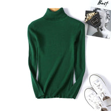 Load image into Gallery viewer, Winter autumn turtleneck Black Sweater Women Skinny Elastic Knitted Soft Pullover Sweater female Full korean fashion Pullovers
