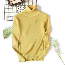 Load image into Gallery viewer, Winter autumn turtleneck Black Sweater Women Skinny Elastic Knitted Soft Pullover Sweater female Full korean fashion Pullovers
