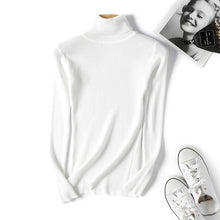 Load image into Gallery viewer, Winter autumn turtleneck Black Sweater Women Skinny Elastic Knitted Soft Pullover Sweater female Full korean fashion Pullovers
