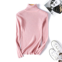 Load image into Gallery viewer, Winter autumn turtleneck Black Sweater Women Skinny Elastic Knitted Soft Pullover Sweater female Full korean fashion Pullovers

