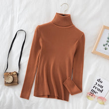 Load image into Gallery viewer, Winter autumn turtleneck Black Sweater Women Skinny Elastic Knitted Soft Pullover Sweater female Full korean fashion Pullovers
